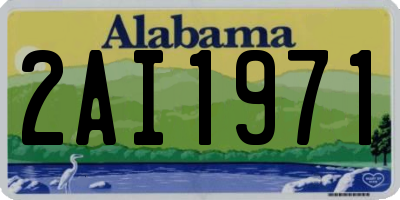 AL license plate 2AI1971