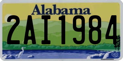 AL license plate 2AI1984