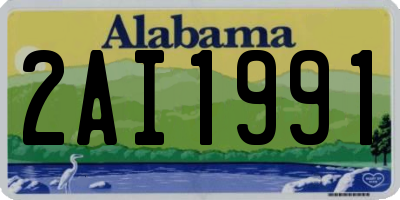AL license plate 2AI1991