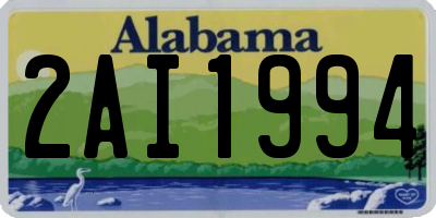 AL license plate 2AI1994
