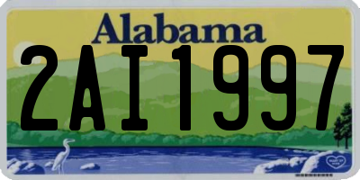 AL license plate 2AI1997