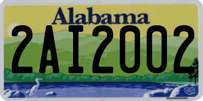 AL license plate 2AI2002