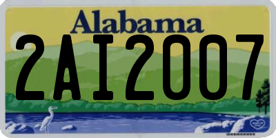 AL license plate 2AI2007