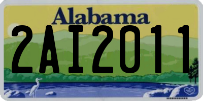 AL license plate 2AI2011