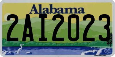 AL license plate 2AI2023