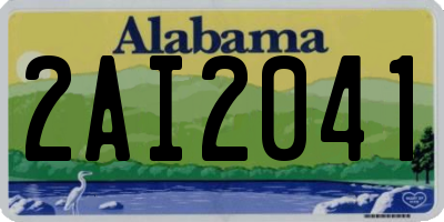 AL license plate 2AI2041