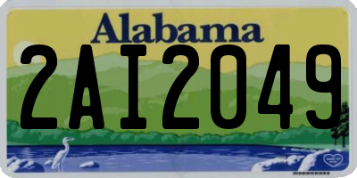 AL license plate 2AI2049