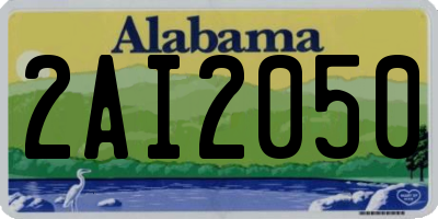 AL license plate 2AI2050