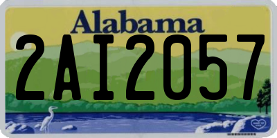 AL license plate 2AI2057