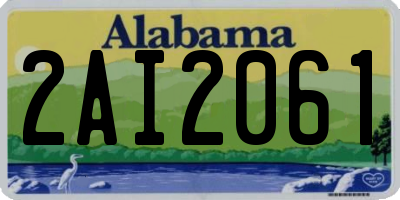 AL license plate 2AI2061