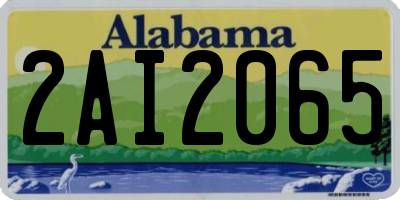 AL license plate 2AI2065