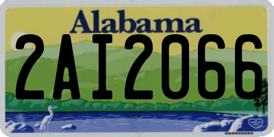 AL license plate 2AI2066