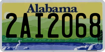 AL license plate 2AI2068
