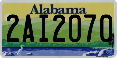 AL license plate 2AI2070