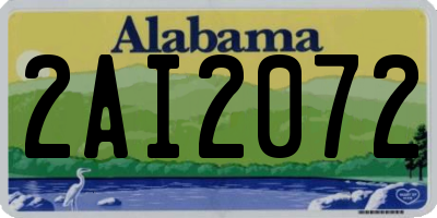 AL license plate 2AI2072