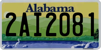 AL license plate 2AI2081