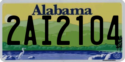 AL license plate 2AI2104
