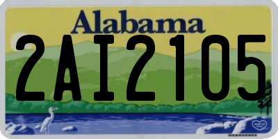 AL license plate 2AI2105
