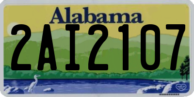 AL license plate 2AI2107