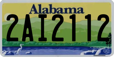 AL license plate 2AI2112