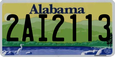 AL license plate 2AI2113