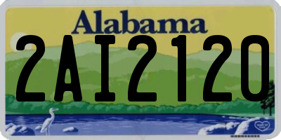 AL license plate 2AI2120