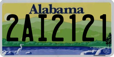 AL license plate 2AI2121