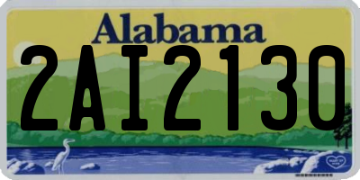 AL license plate 2AI2130