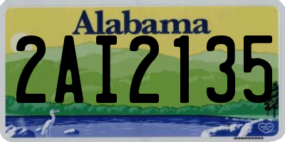 AL license plate 2AI2135
