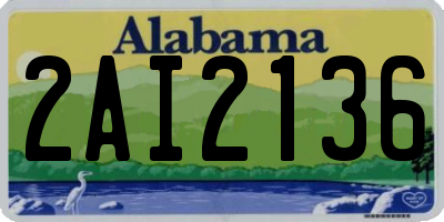AL license plate 2AI2136