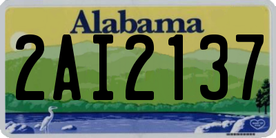 AL license plate 2AI2137