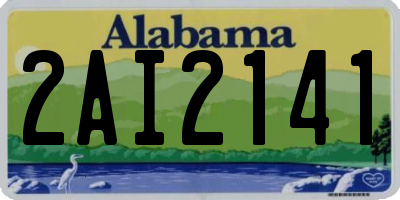 AL license plate 2AI2141