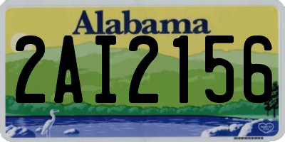 AL license plate 2AI2156