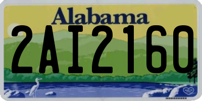 AL license plate 2AI2160