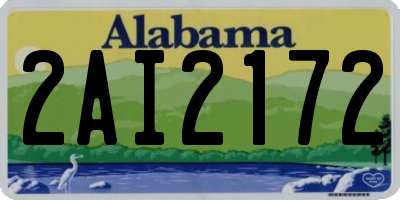 AL license plate 2AI2172