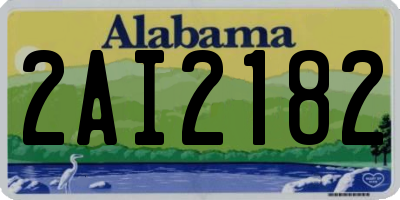 AL license plate 2AI2182