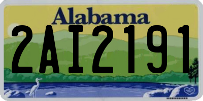 AL license plate 2AI2191
