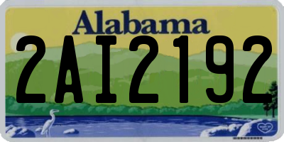 AL license plate 2AI2192
