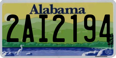 AL license plate 2AI2194