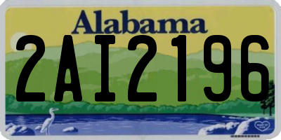 AL license plate 2AI2196
