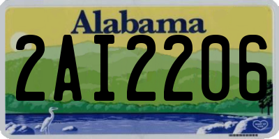 AL license plate 2AI2206