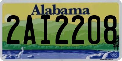 AL license plate 2AI2208