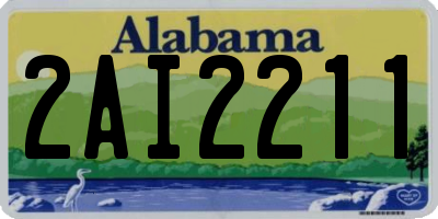 AL license plate 2AI2211