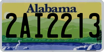 AL license plate 2AI2213