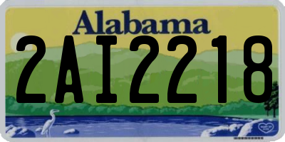 AL license plate 2AI2218
