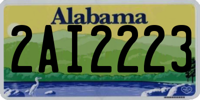 AL license plate 2AI2223