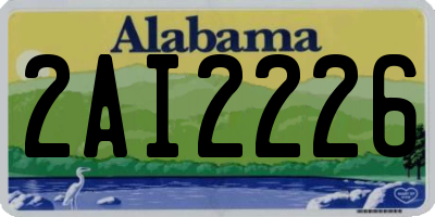 AL license plate 2AI2226