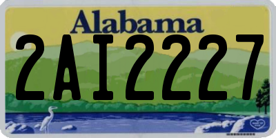AL license plate 2AI2227