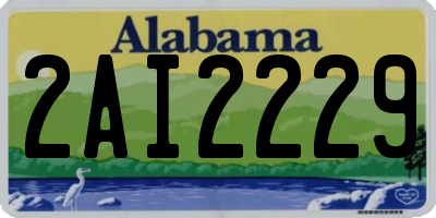 AL license plate 2AI2229