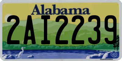AL license plate 2AI2239